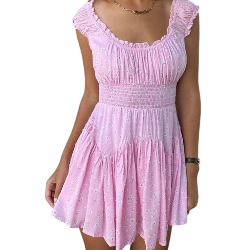 Isabelle's‎ Closet Naomi Romper Pink White Daisy Print Small Floral Feminine EUC